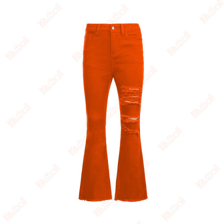 cotton blend colored jeans long pant